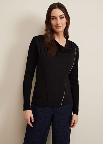 Phase Eight Frankie Knitwear Black USA | 7095826-RD